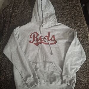 47 Brand Gray Hoodie with Red Logo